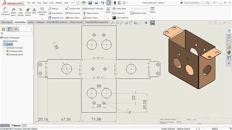 solid metal sheet|sheet metal drawing in solidworks.